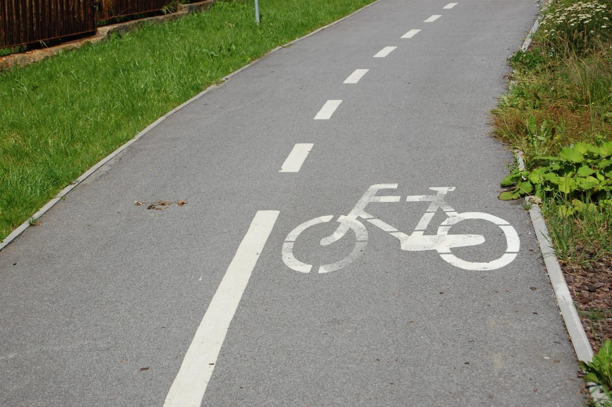 Path with bike marking