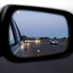 Cars in rear view mirror
