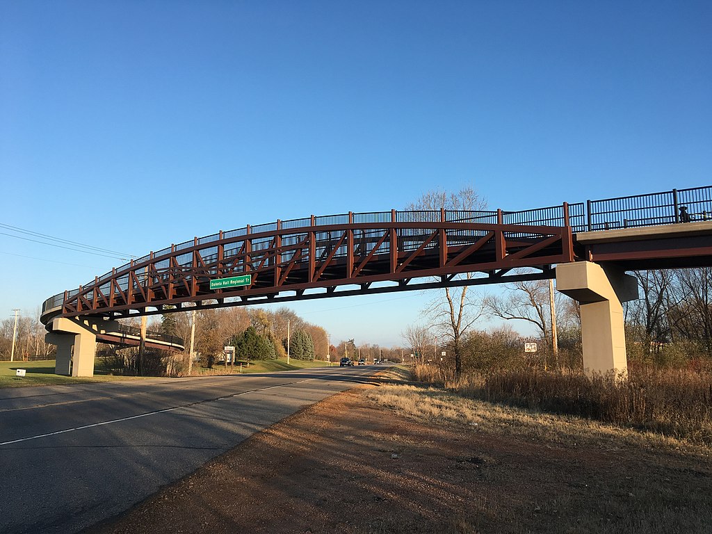 Bicycle bridge over highway